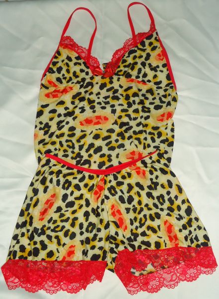 Baby Doll Adulto Estampado Renda